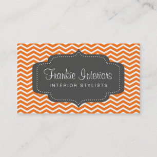 business cards > chevron2 [charcoal:orange]
