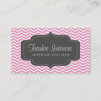 business cards > chevron2 [charcoal:pink]