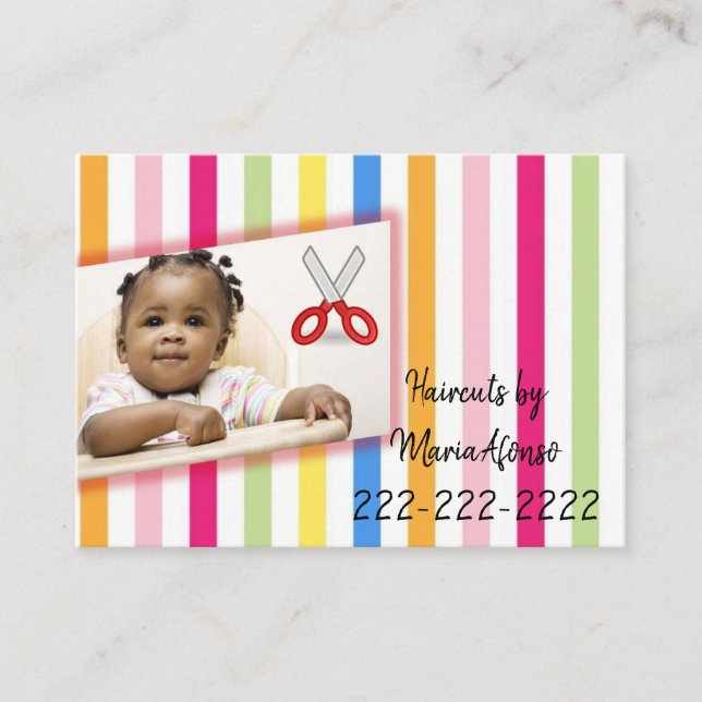 Business Cards, Children's Haircut Business Cards (Front)