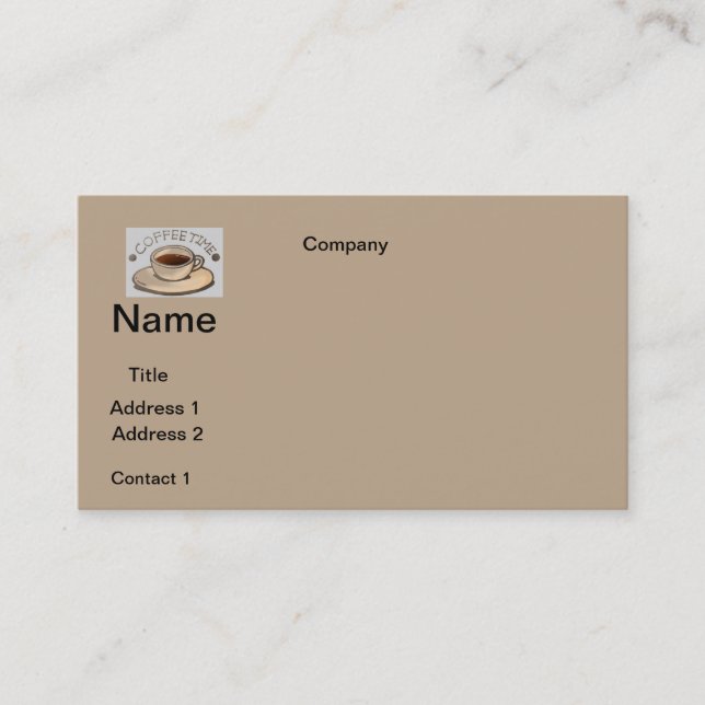BUSINESS cards  COFFEE DESIGN (Front)