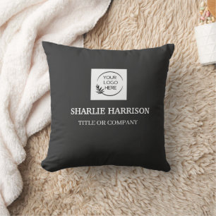 Business Cards   Custom Logo Icons Modern black Cushion