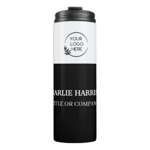 Business Cards   Custom Logo Icons Modern black Thermal Tumbler