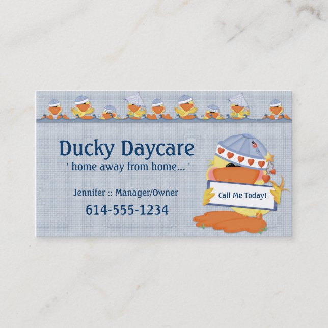 Business Cards :: Duck's Playing in Water 2 (Front)