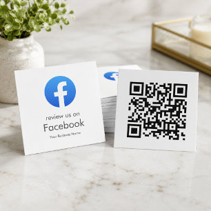 Business Cards Facebook QR Code Review Request