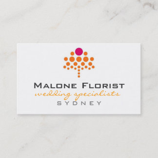 business cards > florist  [pink : orange]