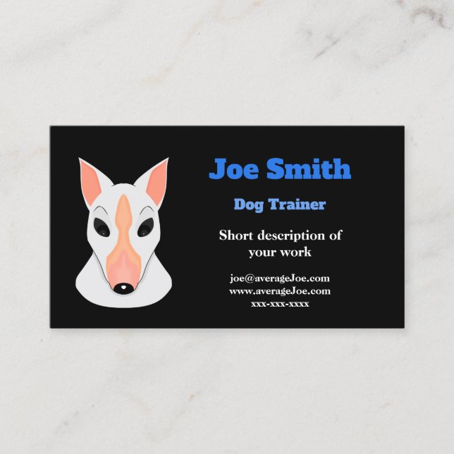 Business Cards for a dog trainer (Front)