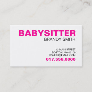 Business Cards For Babysitters