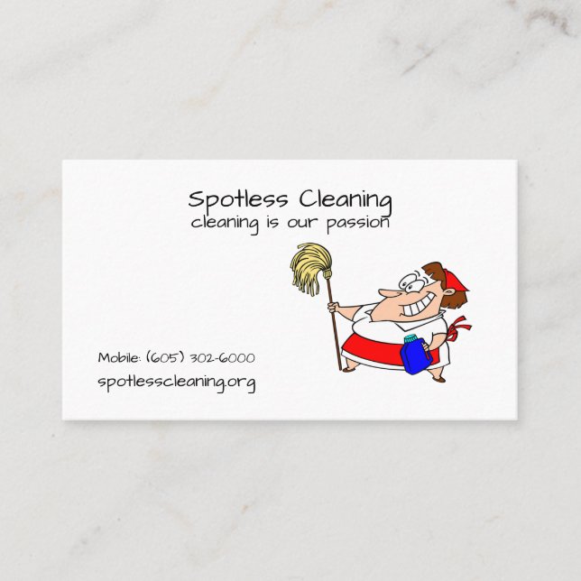 Business Cards for Cleaning Companies (Front)