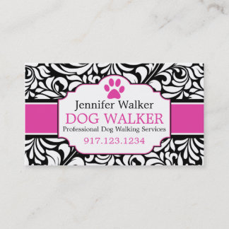 Business Cards For Dog Walkers | Dog Groomer