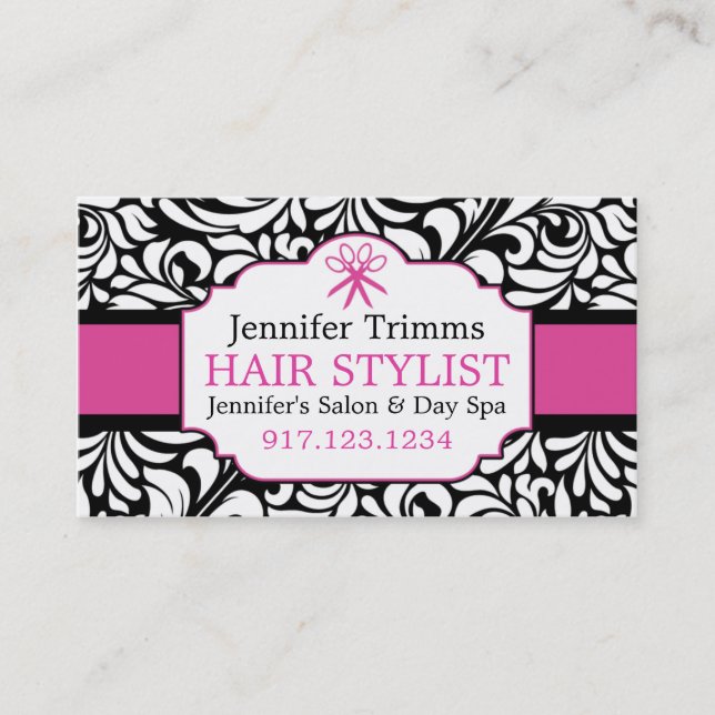 Business Cards For Hair Salon | Beauty School (Front)