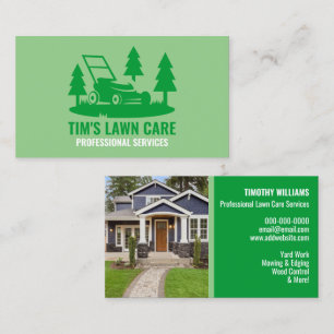Business Cards For Lawn Service Mowing