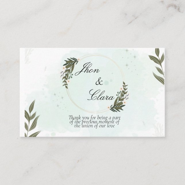 business cards for loved ones (Front)