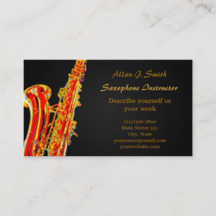 Business cards for saxophonists