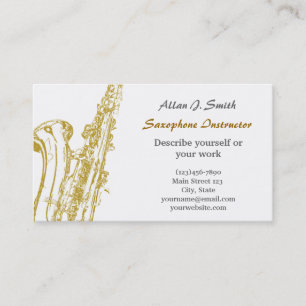 Business cards for saxophonists