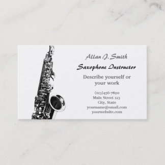 Business cards for saxophonists