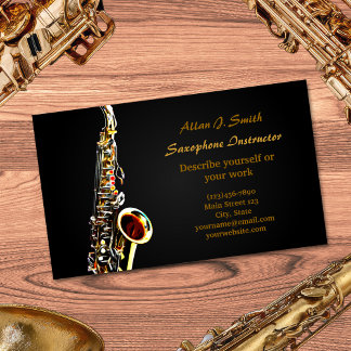 Business cards for saxophonists