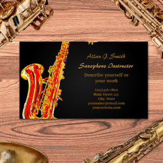 Business cards for saxophonists