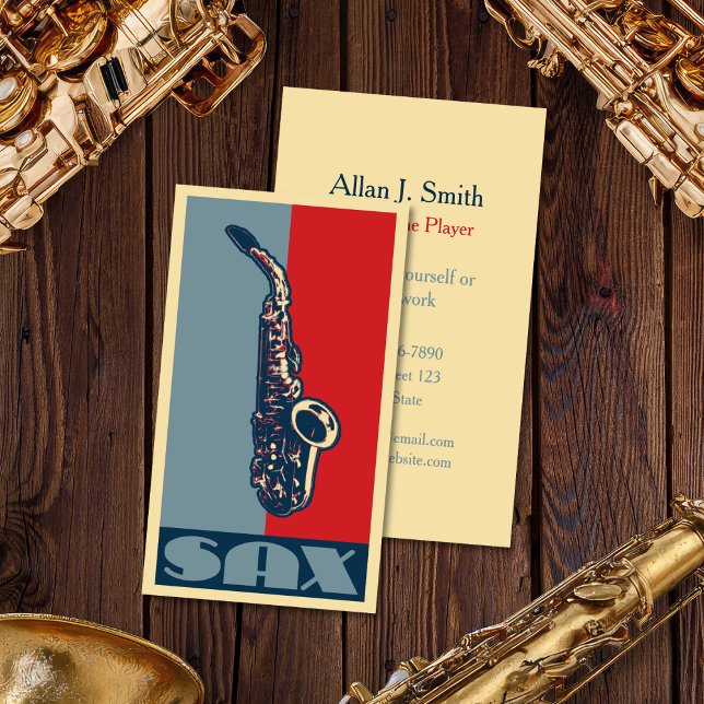 Business cards for saxophonists (Creator Uploaded)