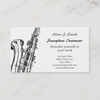 Business cards for saxophonists