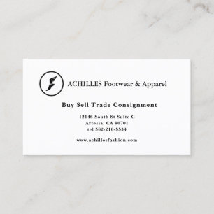 Business Cards for Sneakers and Apparel Shop