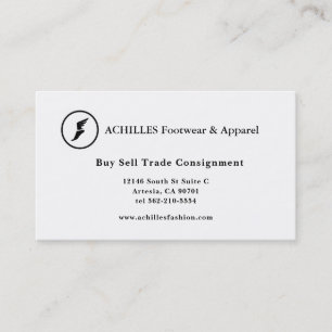 Business Cards for Sneakers and Apparel Shop