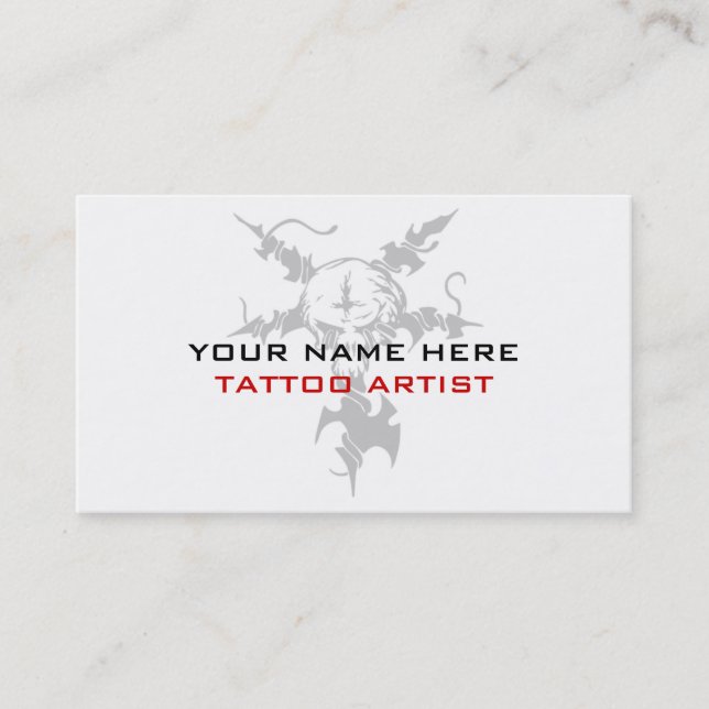 Business Cards For Tattoo Artists (Front)