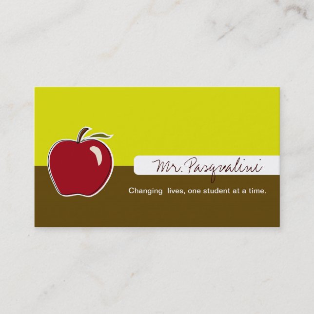 Business Cards for Teachers (Front)