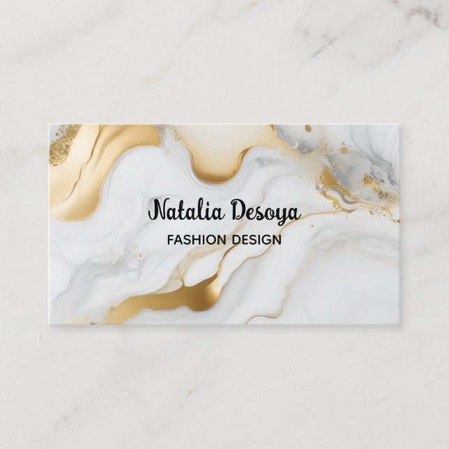 Business Cards Gold Glitter (Front)