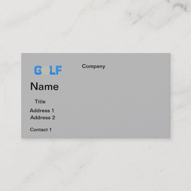 BUSINESS cards GOLF  DESIGN (Front)
