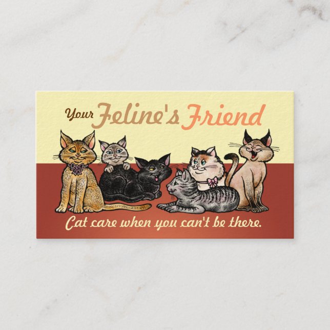 Business Cards Happy Cats Two Sided Customisable (Front)