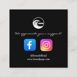 Business Cards Instagram Facebook QR Display