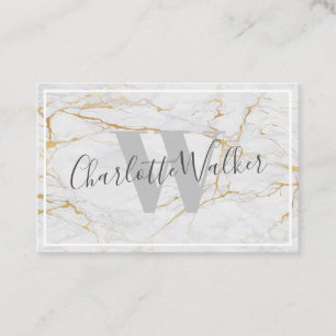 Business Cards - Mable Texture Gold Veins