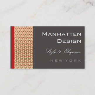 business cards > manhatten [deep red]