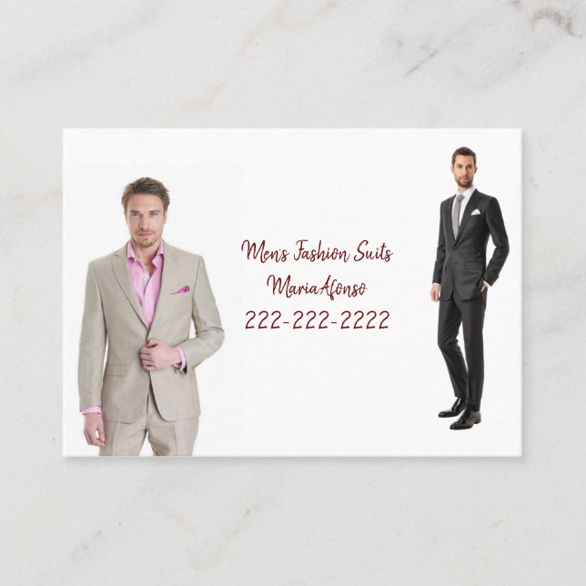 Business Cards, Men's Fashion Suits Business Cards (Front)