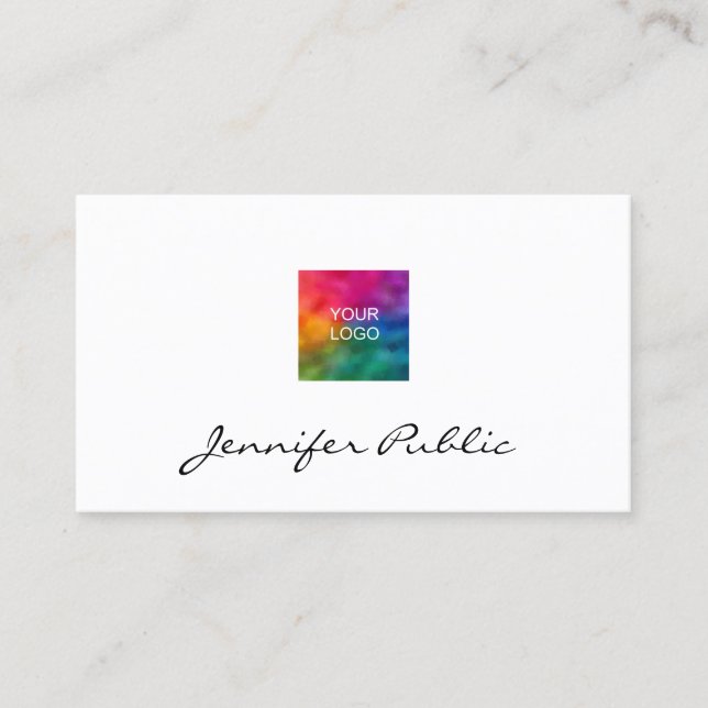 Business Cards Modern Elegant Your Logo Here (Front)