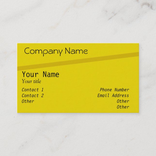 Business Cards Modern Yellow Templates Company (Front)