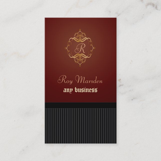 Business cards, monogram card (Front)