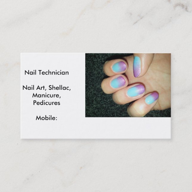 Business Cards Nail Technician (Front)