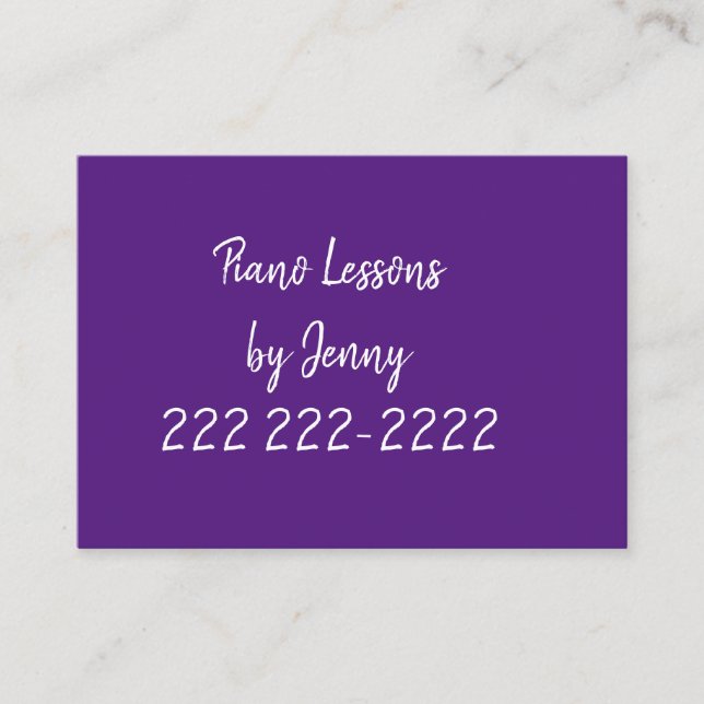 Business Cards, Piano Lessons Business Card (Front)
