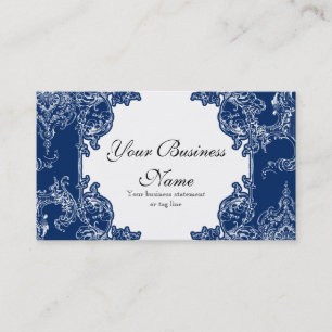 Business Cards - Toile Damask Swirl Floral Baroque