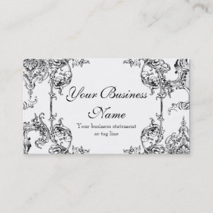 Business Cards - Toile Damask Swirl Floral Baroque