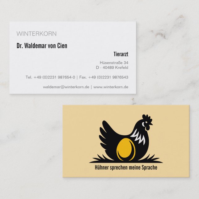 business cards veterinarian (Front/Back)