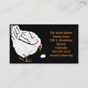 Business Cards Victorian Woodcut Chicken and Egg
