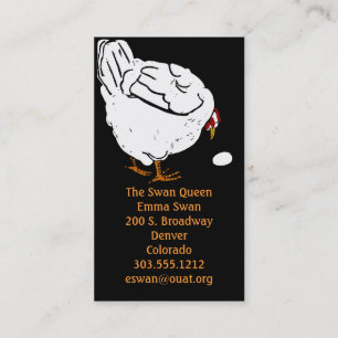 Business Cards Victorian Woodcut Chicken and Egg
