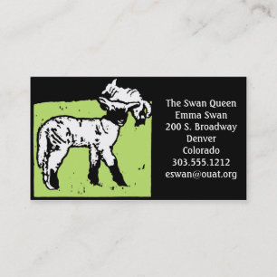 Business Cards Victorian Woodcut Lambs Sheep