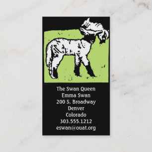 Business Cards Victorian Woodcut Lambs Sheep