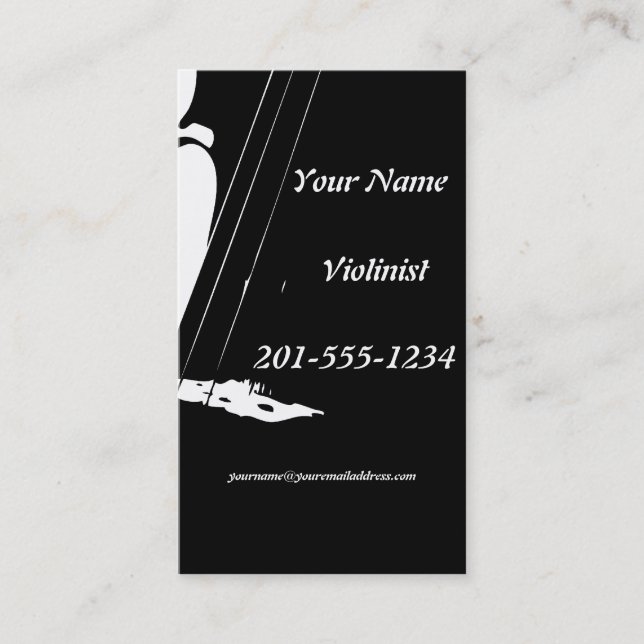 Business Cards-Violin/Strings Business Card (Front)