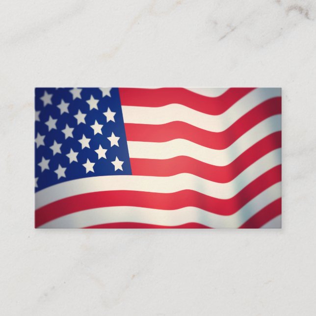 Business Cards with American flag (Front)