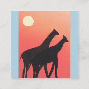 Business Cards with Giraffe Design