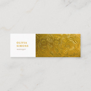 Business Cards with golden metal print